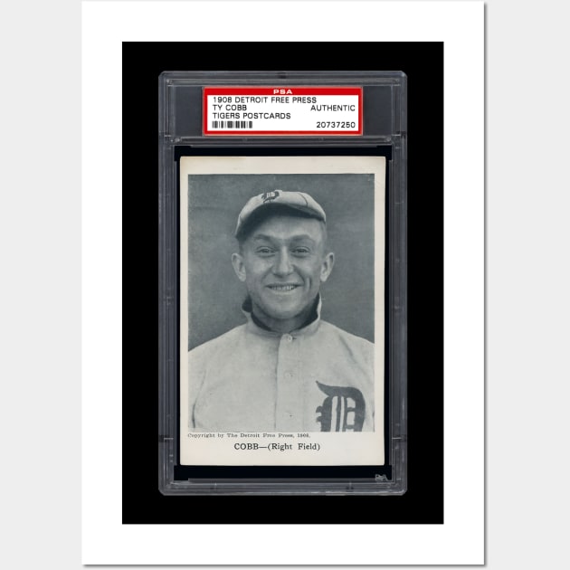 1908 Detroit Free Press Tigers Postcards - TY COBB Wall Art by anjaytenan